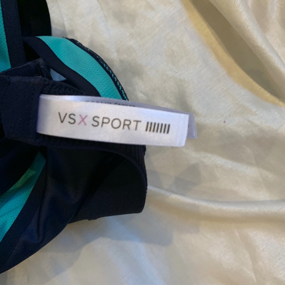 VSX Sport Blue/Green Sports Bra sz 36 B - Picture 4 of 6